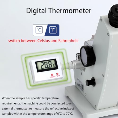 Abbe Refractometer WYA-2WAJ Monocular Refractometer Laboratory Optical Equipment for the Detection and Analysis of Sugar Chemical Industry Beverage Food