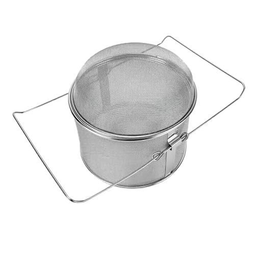 Zunate Stainless Steel Honey Strainer, Double Sieve Honey Mesh Filter Screen for Beekeeping Equipment and Harvesting