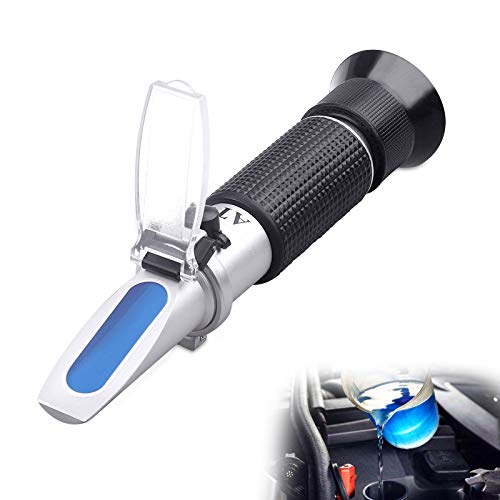 Antifreeze Refractometer - 3-in-1 Coolant Tester for Checking Freezing Point, Concentration of Ethylene Glycol or Propylene Based Automobile Antifreeze Coolant and Battery Acid Condition