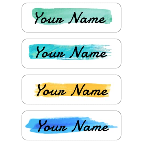 Custom Waterproof Dishwasher Safe Kid Name Labels for Daycare(128 Pack), Camp, School Supply, Baby Bottles, Lunch Boxes and Cups, Travel. Cute Personalized Design Name Stickers (Pattern 17) - color: Pattern 17