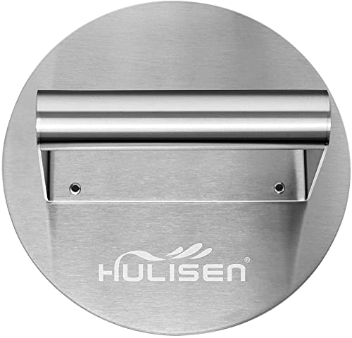 HULISEN Stainless Steel Burger Press, 6.2 inch Round Burger Smasher, Professional Griddle Accessories Kit, Grill Press Perfect for Flat Top Griddle Grill Cooking - size: 6.2 inch