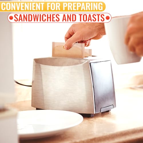 12 Pcs Non-Stick Grilled Cheese Toaster Bags Reusable Up To 50 Times - 6.3" x 6.3" Reusable Toaster Bags for Grilled Cheese Sandwiches and Panini | Mess-Free, Easy to Clean and Heat-Resistant Material