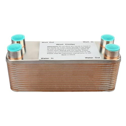 Female Thread 30 Plate Wort Chiller Version 304 Stainless Steel Plate heat exchanger 20mm Garden hose Thread Brewing Chiller