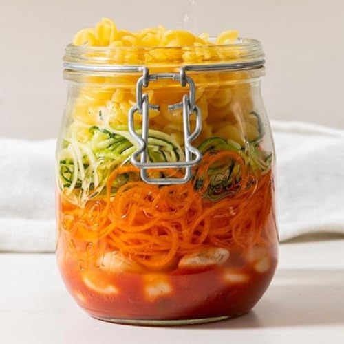 Le Parfait Super Jar 750mL (24oz) French Glass Preserving Jar w/Airtight Rubber Seal & Wire Bail Closure - BPA-Free Canning Jar for Pickles, Fruit, Sauce & Food Storage - Made in France Since 1930 1PK - color: 24oz (Single)