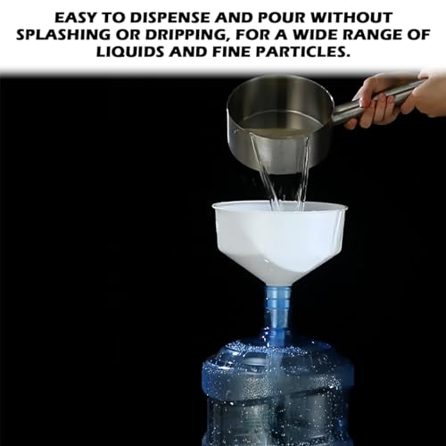 DOERDO Filling Funnel Plastic Wide Mouth Canning Funnel Oil Resin Filter Cup for Kitchen,Garden, Garage, 9.2x9.2x7.2Inch
