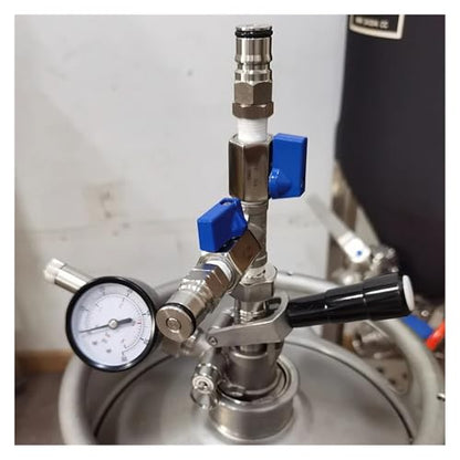 Home Brewing Ball Lock Conical to Commercial Keg Pressure Transfer Kit Oxygen Free Closed Pressure Transferring Beer from Fermenter to a Keg Brewing Accessories(D Coupler) - color: D Coupler