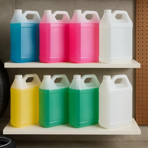 kitchentoolz Empty Gallon Jugs with Caps - Plastic F-Style HDPE Container with Secure Seal Lid - Liquid Storage, Water Transport Reusable Bottle - Pack of 2 - size: Pack of 2 Bottles