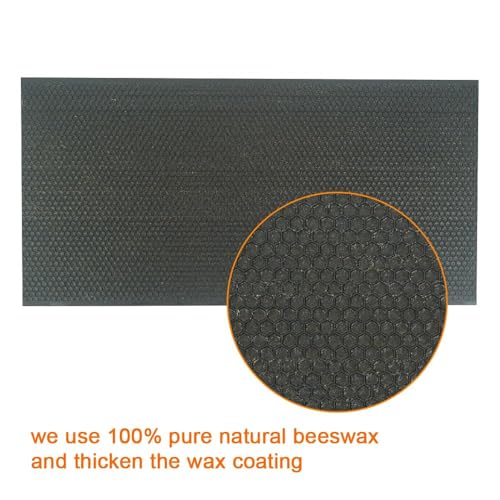 Beehive Wax Coated Foundation Sheet Beehive Foundation Sheet,Beeswax-Coated Foundation Sheets Made of Plastic,Black Beehive Beeswax Coated Foundation Sheet,for Deep Bee Frame (Black,10Pcs) - color: Black, size: 10Pcs