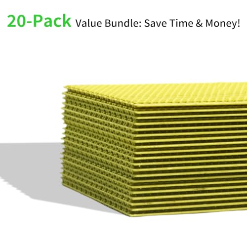 20 Pack Beehive Waxed Coated Foundation Sheet, 5-5/8-inch Plastic Honeycombs Bee Wax Nest Foundation Beekeeping Beehive Equipment Medium Super Hive Frame Sheets, Green - size: 20pcs for 5-5/8-inch