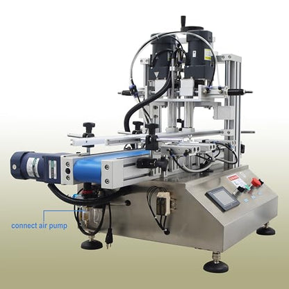 TECHTONGDA Automatic Bottle Capping Machine Electric Cap Sealer for Screw Caps with Belt Conveyor Bottle Height 2-7inch Bottle Diameter 1-4inch Cap Diameter 0.79-2.36inch Cap Diameter 0.79-2.36inch