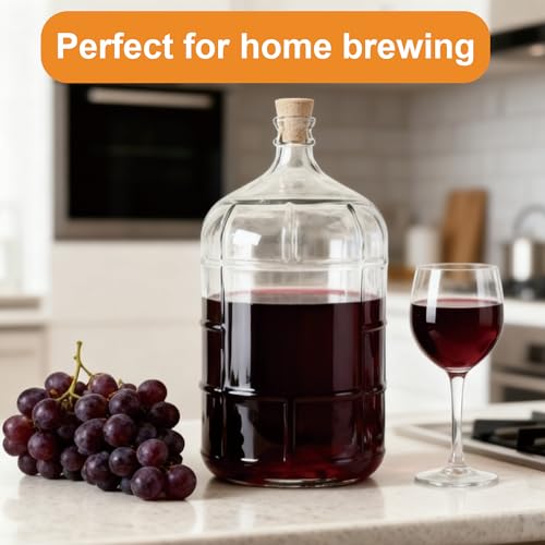 6 Pcs Carboy Cork Stopper, Wood Tapered Fermentation Bungs for 3, 5, 6 Gallon Glass Water Jug, Reusable Natural Wooden Caps for Home Brewing, Wine Making - size: 3&5&6 Gallon-6PCS