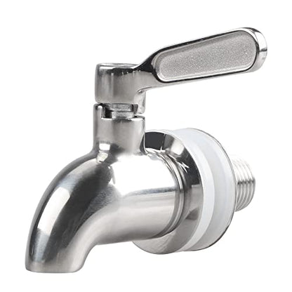 Stainless Steel Replacement Spigot 16mm（5/8 inch）Opening Polished for Beverage Dispenser Carafe by MUGLIO - color: Silver