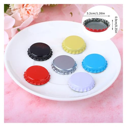 100Pcs for DIY Home Brewing Beer Tool for Caps Homebrew Beer Caps Craft Beer Bottling Caps Oxygen Absorbing Seal(Yellow) - color: Yellow