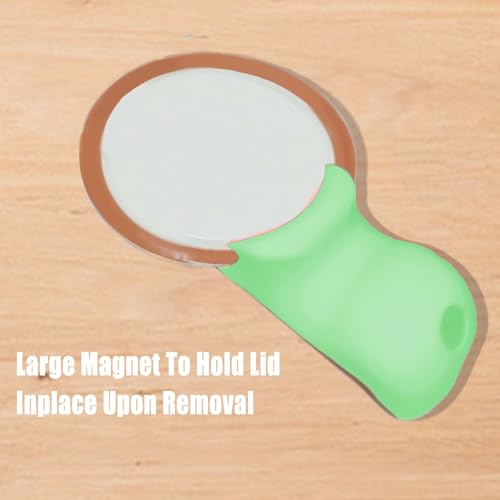 Mason Jar Opener and Canning Tool, Compatible with Mason Jar Lids, Releases Vacuum Seal on Wide Mouth and Regular Mouth, Magnetic Lid Lifter for Canning, Pickling (greener) - color: greener