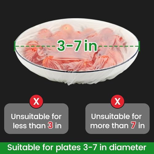 100pcs Disposable Shrinkable Fresh Keeping Bags – Elastic Food Storage Covers for Kitchen Bowls/Plates