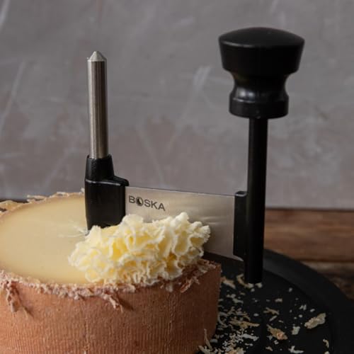 BOSKA Cheese Curler Milano - Cheese Shaver for Tete de Moine, Girolle & Chocolate - Easy to clean - Curler made of Stainless Steel and Durable Plastic