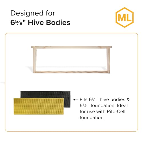 Mann Lake 6 1/4" Deep Unassembled Beekeeping Frames, Groove Top and Bottom, No Holes in Endbars, Designed for High Precision and Durability, Compatible with All Uncappers, 100 Pack, Made in the USA - size: 6-1/4-Inch