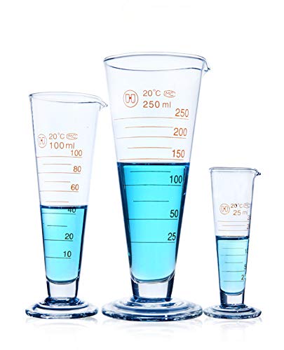 Professional Lab Graduated Measuring Cup with Spout 500ml Wide Mouth Glass Conical Beaker Thickened Borosilicate Beaker Heat Resistant (500ml) Transparent - size: 500ml