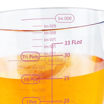 Liquid Measuring Cups with Spout 3 Pcs Stackable Plastic Liquid Measuring Cups with ML OZ Scale, BPA Free Clear Measuring Cup with Non-Drip Spout & Silicone Handle for Kitchen Cooking Baking