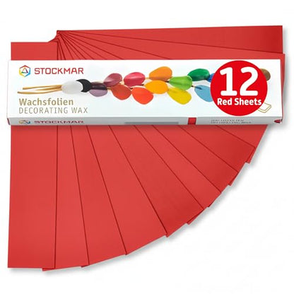 STOCKMAR Decorating Beeswax - 12 Pack (Crimson Red) - color: Crimson Red