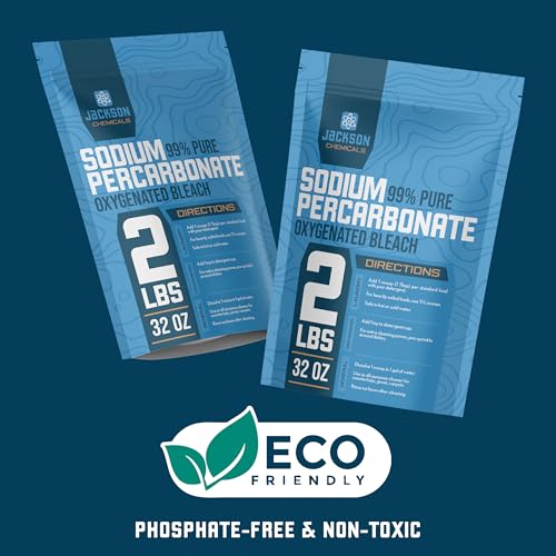 Sodium Percarbonate 2 lb – Chlorine-Free Laundry Booster, Eco-Friendly Stain & Odor Remover, Multipurpose Cleaner - Oxygenated Bleach Powder