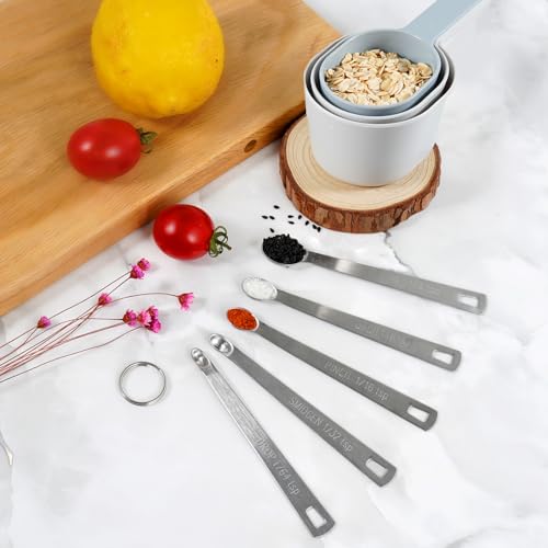 22-Pc Stackable Measuring Cups and Spoons Set with Lid | BPA-free & dishwasher safe. Premium 22-piece nested cups & spoons set with lid. Ideal kitchen tools for liquid or dry food - color: 22 Piece