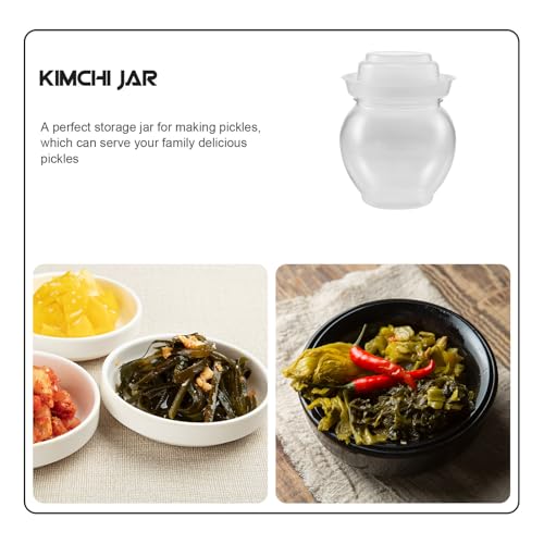 SHINEOFI Pickle Jar with Airtight Seal and Inner Lid Multi-function Vegetable Storage Container for Pickling Fermenting and Food Preservation Kitchen Storage for Kimchi and Dried Fruit
