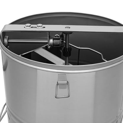 2 Frame Honey Extractor Manual Honey Extractor Honey Spinner Drum Separator Spinner Beekeeping Equipment Food Grade Stainless Steel Beekeeping Extraction Apiary Centrifuge Equipment