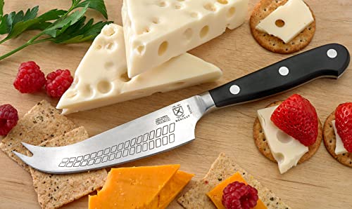 Mercer Culinary Renaissance Hard Cheese Knife, 4.75-Inch - color: Black Handle, size: 4.75-Inch Hard Cheese Knife