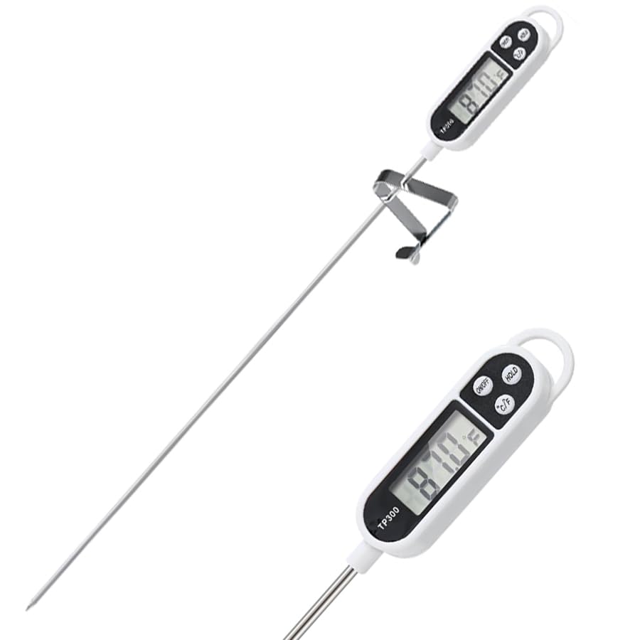 Candy Thermometer Digital Instant Read for Meat Kitchen Cooking Food Oil Deep Fry BBQ Grill Smoker (1, 14.4in-White) - size: 14.4in-white