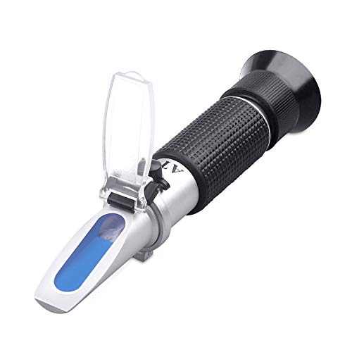 Brix Refractometer with ATC - Portable Digital Meter for Beer and Wine Brewing, Dual Scale-Brix 0-32% & Specific Gravity 1.000-1.130 - size: Brix Refractometer