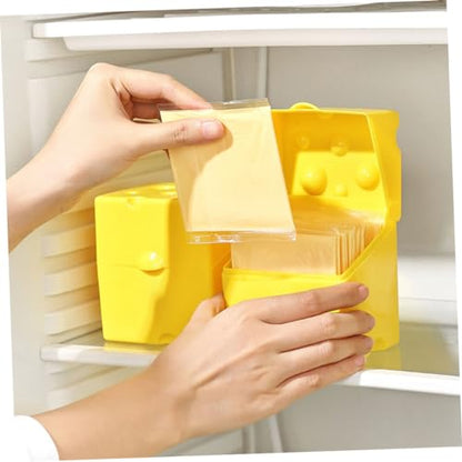 2pcs Airtight Cheese Block Storage Container Sealed Lid Slice Cheese Keeper for Fridge