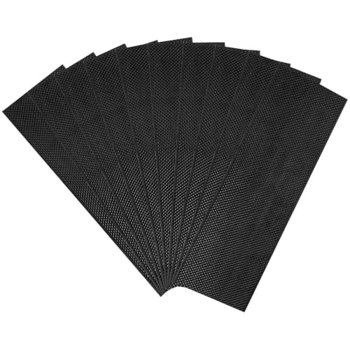 BeeCastle 10pcs Black Beehive Frame Beeswax Coated Foundation Sheet,Waxed Foundation Sheets, 5-5/8-Inch Medium Foundation for Beehive Medium Frames - color: Black, size: 5-5/8-Inch