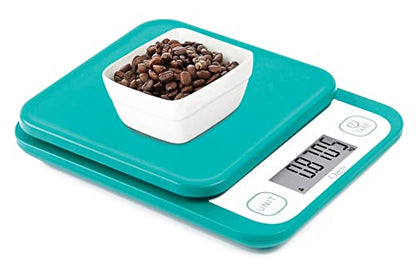 Ozeri Garden and Kitchen Scale II, with 0.1 g (0.005 oz) 420® Variable Graduation Technology® - color: Teal