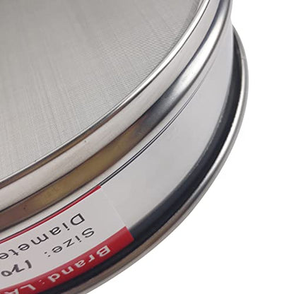 LABALPHA 120 Mesh Lab Sieves, #120 Mesh Test Sieve, 8'' Diameter, 304 Stainless Steel Wire Cloth (0.125mm) - size: 120 mesh (0.125mm)