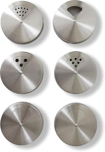 Mason Jar Spice Shaker Lids Stainless Steel – 6 Pack Adjustable Spice Lids for Mason Jars Wide Mouth – Seasoning Salt Pepper Dispenser Tops for Ball Canning Jars - style: Wide Mouth