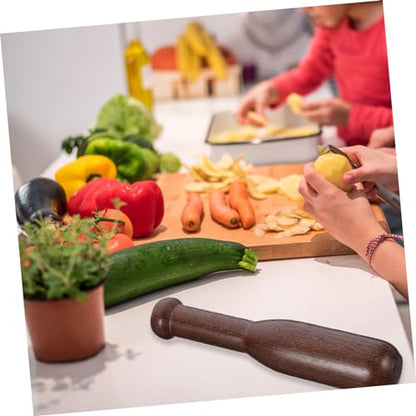 Garneck 1pc Wooden Pestle Sauerkraut Pounder - Hardwood Muddler Tool for Crushing - Grinding and Mashing Garlic Avocado and Spices 195cm Long Artisan Kitchen Essential