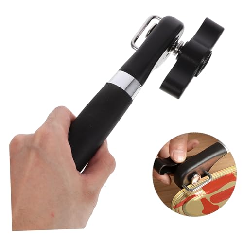 Stainless Steel Can Opener Kitchen Tin Opener Jar Opener for Weak Hand Stainless Steel Tin Opener Bottle Punch Manual Can Opener Jar Opener for Seniors Can Lifter Handheld Mason