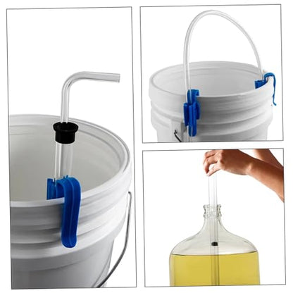 Auto Siphon 14 Inch Homebrew Siphon Pump with Tubing and Clamp Clear Wine Making Kit for Small Batch Beer Kombucha Wine, Making Kit
