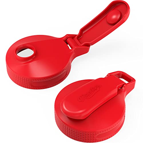 Masontops Multi Top - 2PK - Small Mouth Mason Jar Lids with Pour Spout and Flip Cap – Sip, Pour, Store & More - Jar Not Included - color: Red, size: Small/Regular Mouth