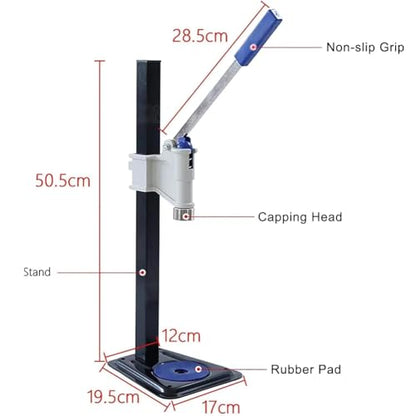 Manual Bottle Capper Tool, Manual Bottle Capper with Non-Slip Base and Adjustable Handle, No Need Electricity, Reinforced, Height Adjustable, Lever-Action for Homebrew Beer, Soft Drinks