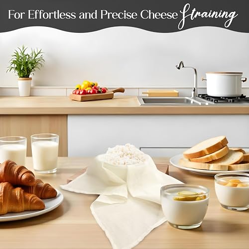100% Unbleached Cheese Cloths – 4 Pcs Precut 20x20 inch Hemmed Reusable Cheesecloth for Straining - Grade 100 Organic Cheese Cloth - Ultra Fine Muslin Cloth for Juicing Brewing Baking Turkey - size: 20x20 inch 4 Pcs