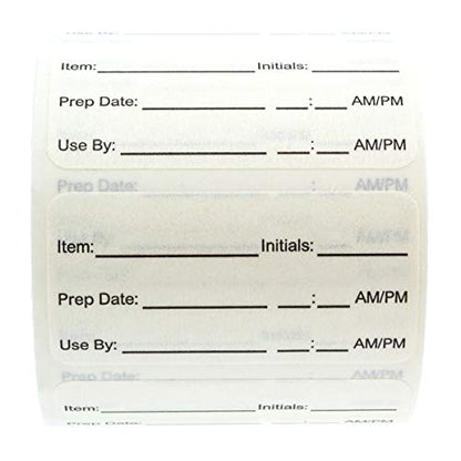 500 Dissolvable Food Prep Labels 1" x 2" Restaurant Quality Food Stickers/Meal Prep Leftovers Containers Organization/Made in The USA - size: Dissolvable 1” x 2”