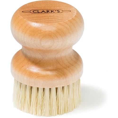 CLARK'S Cutting Board Oil Scrub Brush - Round Wood Applicator for Food Grade Mineral Oil and Wax on Wooden Bamboo, Cast Iron, and Utensils – Kitchen Countertops Food Safe - size: Small