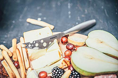 BOSKA Stainless Steel Cheese Knife - Copenhagen Nr.2 for All Types of Cheese - Multi-Functional Cheese Slicer - Handheld Slicer - Silver Non-Stick - Dishwasher Safe - for Kitchen Cooking - style: Soft & Semi Hard Cheese Knife