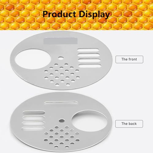 Bee Hive Nuc Box Entrance Gates, 12 Sets Disc Diameter 2.67" Rotatable Stainless Steel Bee Hive Entrance Disk Gate Beekeeping Supplies Tool
