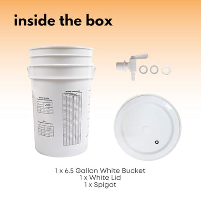 FastTrack Fermentation Bucket with Spigot | Home Brewing Wine Fermenter with Spigot | 100% Food Grade-BPA Free Fermenting Bucket for your Beer, Wine, Mead, Cider, or any other Fermented Beverage