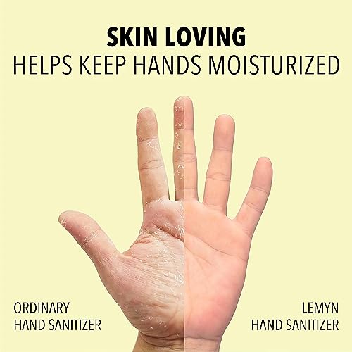 Lemyn Organics Medical‑Grade Hand Sanitizer Gel – 97 % Organic | 70 % USP Ethyl Alcohol | Moisturizing Aloe + Hyaluronic Acid | Freshly Made in USA | 12oz Bottle with Pump (PACK OF 4) - size: 12 Fl Oz (Pack of 4)