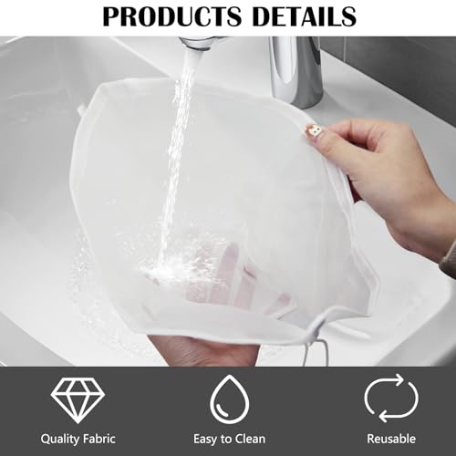 6Pcs Nut Milk Bag Bowl-Shaped Organic Cheesecloth Reusable Straining Fine Mesh Food Strainer Washable Cheesecloth for Tea Milk Juicing Almond Yogurt Coffee