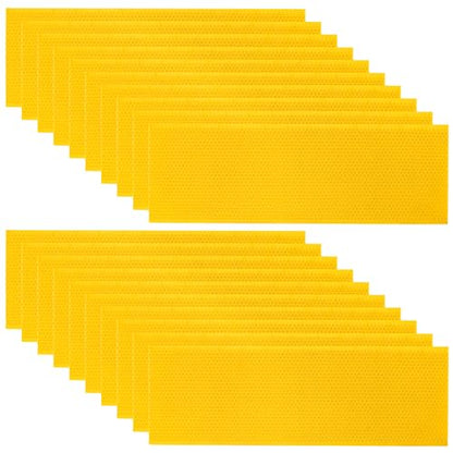 Beehive Wax Coated Foundation Sheet,5-5/8-Inch Medium Beeswax Foundation Sheets,20 Pcs Plastic Bee Hive Foundation Sheet,Beehive Foundation Sheet Fit Medium Frame Beekeeping Supply - color: 20pcs-Super